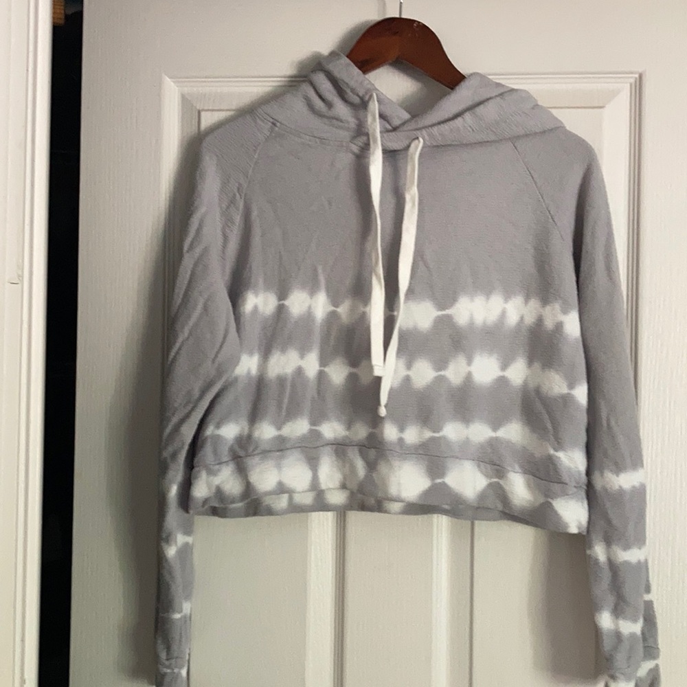Mono B Tie-dye Crop Hoodie-Cotton M